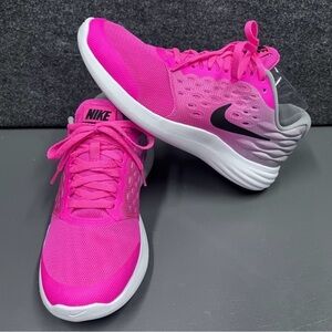 Nike Lunarstelos Girl Shoes Pink Blast/ Black Size 5Y/ 6.5 Women’s
